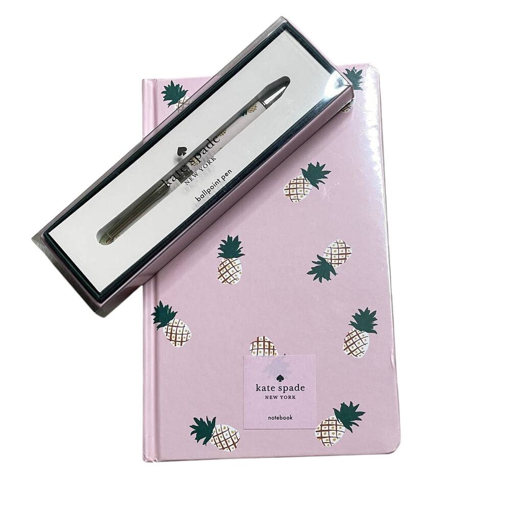 Kate Spade Set Pineapple Notebook with matching Pen